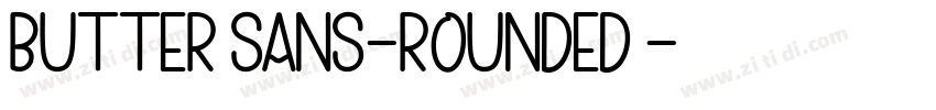 butter sans-Rounded英字体转换
